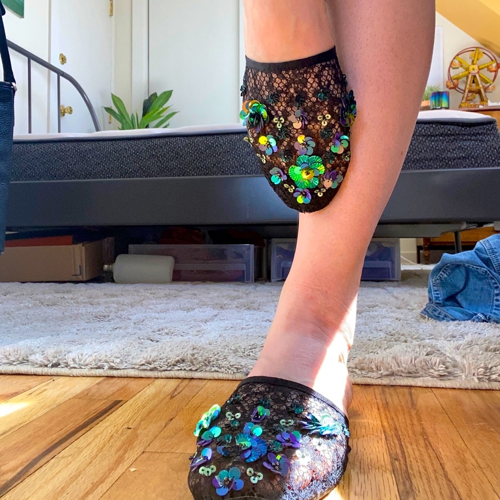 Sequin Free People Flats